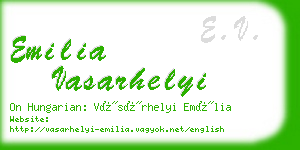emilia vasarhelyi business card